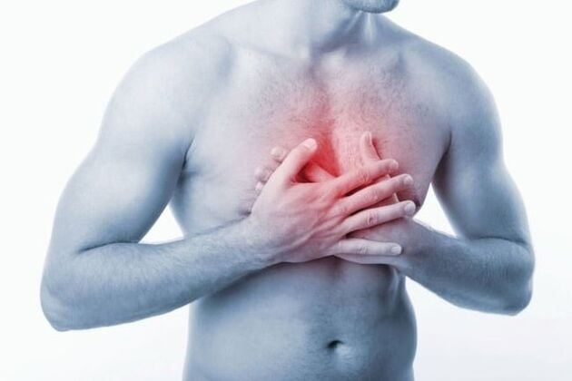 Osteohondrozo torakalne hrbtenice spremljajo akutne ali boleče bolečine v prsih.